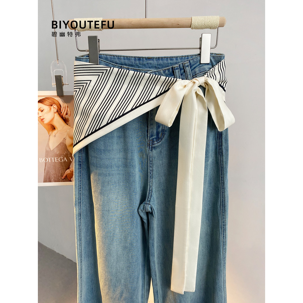 Retro moda bunda cortina feminina em camadas xadrez triângulo cachecol cintura acessórios Jeans cinto moda longo Streame