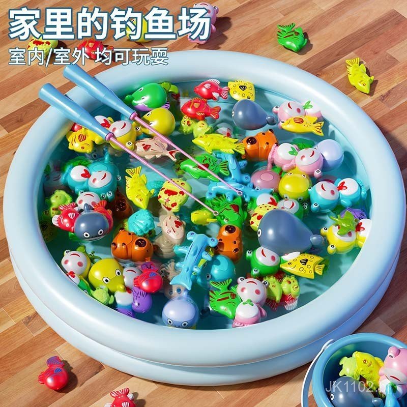 Conjunto de Brinquedos de Pesca para Crianças, Jogo Aquático Familiar com Vara de Pesca Magnética, Jogo Interativo Pais-