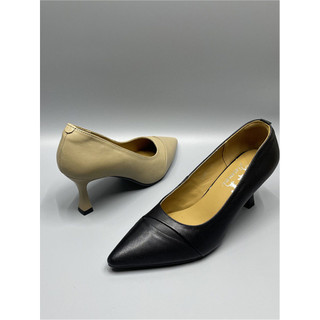 Retirada clássico apontou Toe sapatos femininos Stiletto primavera outono novo estilo All-Match moda boca rasa couro sal