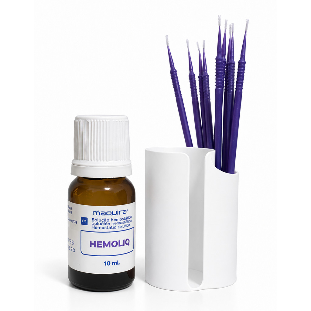 Solução Hemostática Hemoliq + 10 Aplicadores e Case