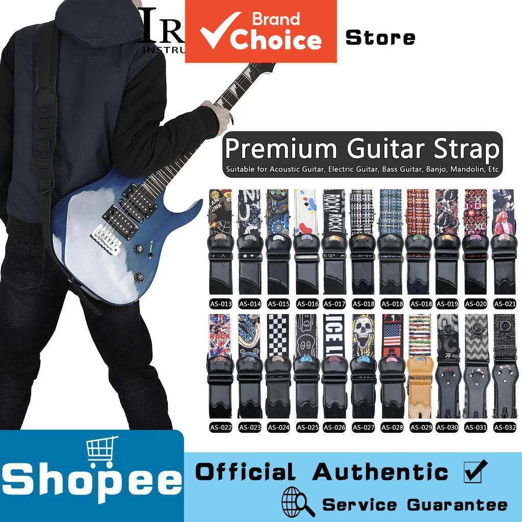 IRIN Cinta De Guitarra Elétrica Premium Cintos Com Picareta Para Ukulele Acústico Banjo Bandolim Baixo Acessório Present