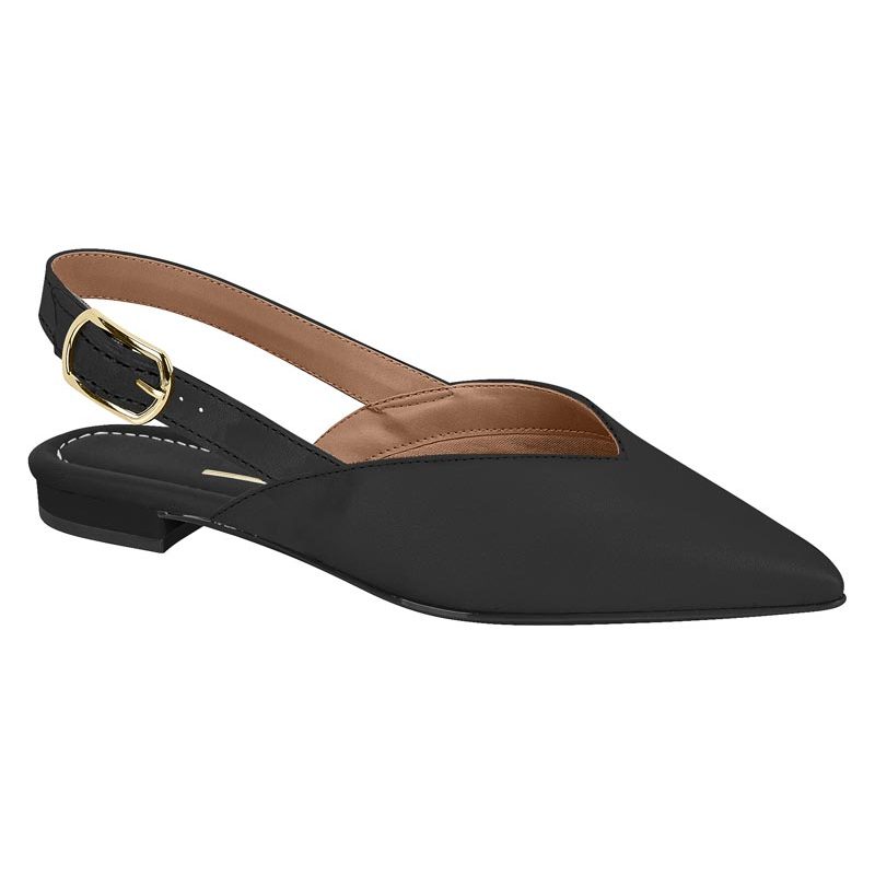 Sapatilha Feminina Slingback Bico Fino com Fivela - 12061016