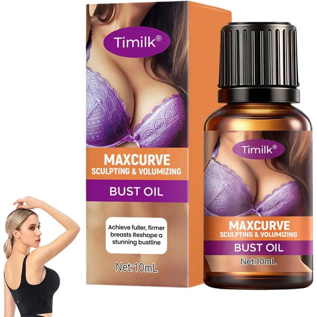 Óleo para Escultura e Aumento de Volume do Busto Ti MaxCurve, Sérum Orgânico para Levantamento dos Seios 10 ML (1 unidad