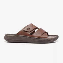 Chinelo De Couro Marrom Livo