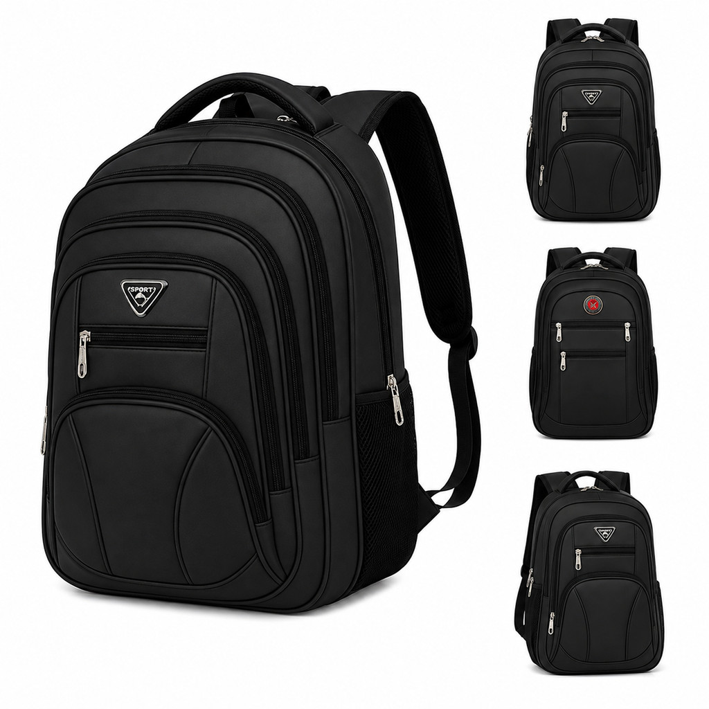 Mochila Masculina Couro Notebook Escolar Faculdade Reforçada Resistente a Agua Saída USB/Fone