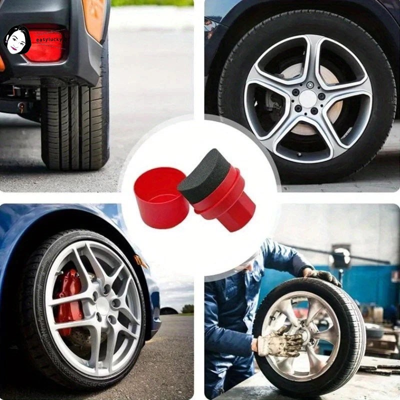 Escova De Esponja De Polimento De Pneus De Carroceria De Carro-Ferramenta Portátil De Limpeza De Cera Para Detalhamento 