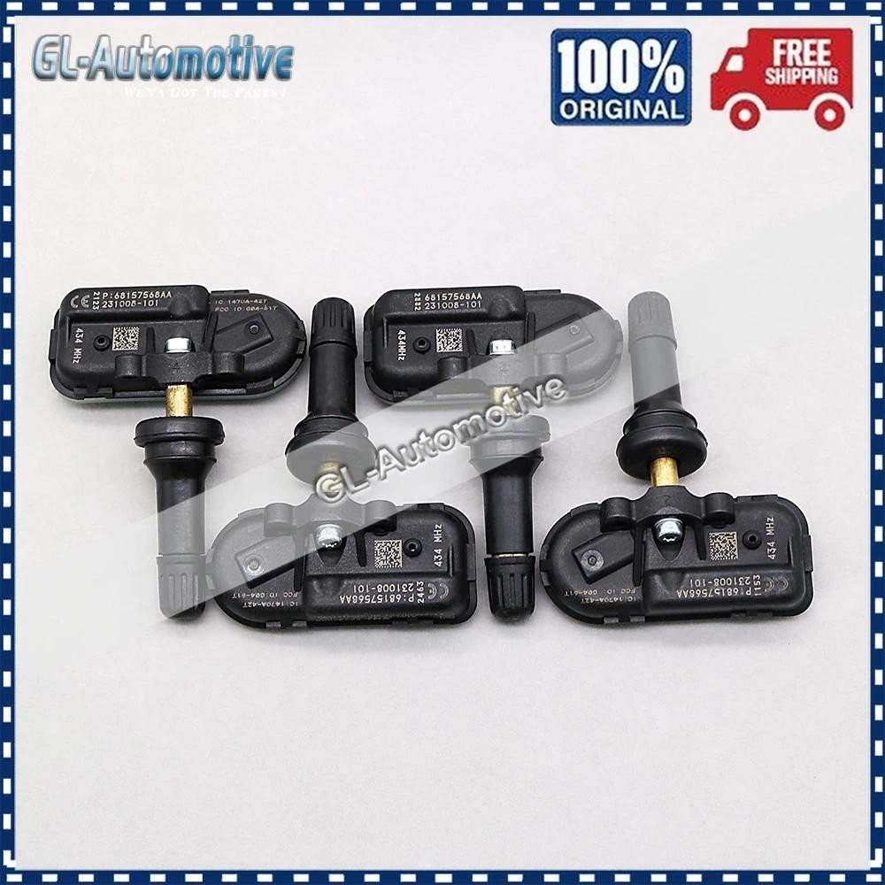 Conjunto De (4) TPMS 68157568sensor De Pressão Dos Pneus Aa Para Dodge Ram Jeep Cherokee 1500 68239720AB Ab 68249197peça