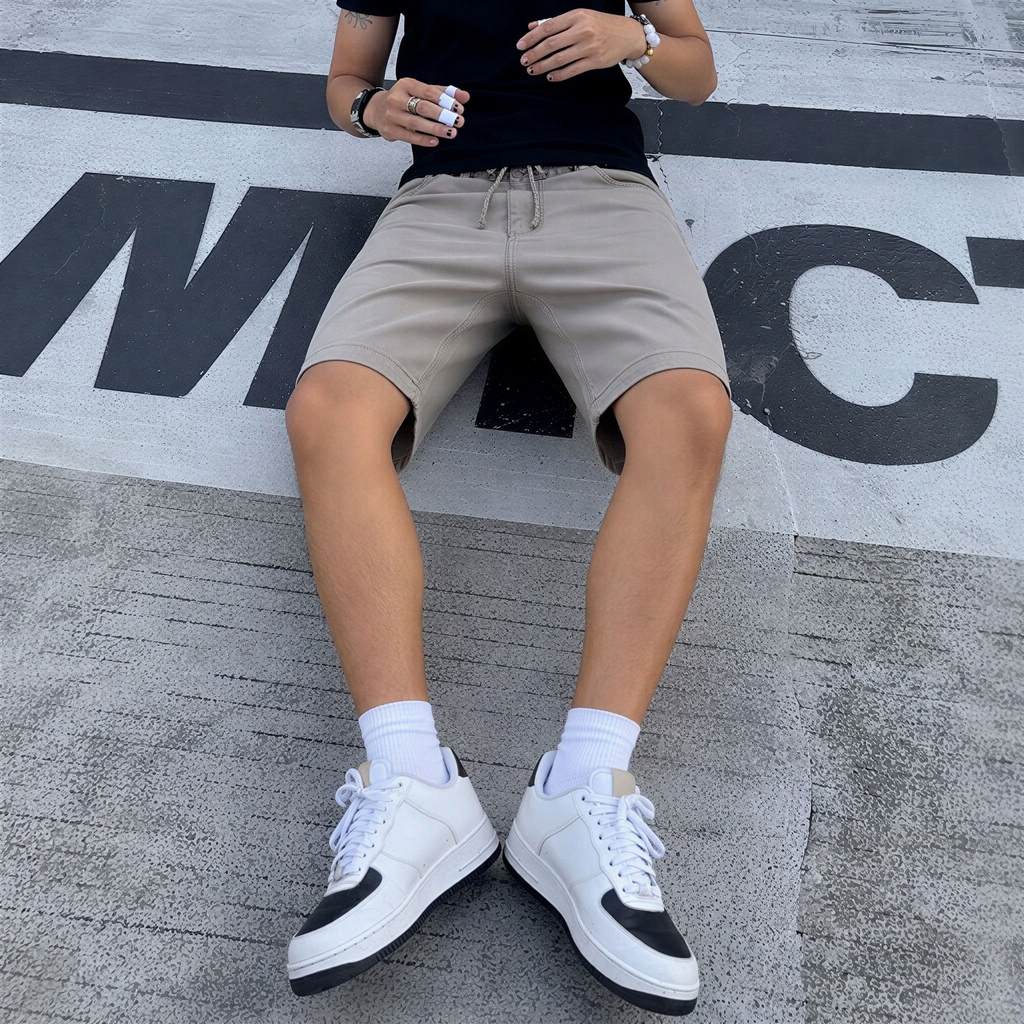 Bermuda Sarja Masculina Premium Casual Streetwear Moda Estilosa Conforto Elastano Tendência Verão Original Top Masculina