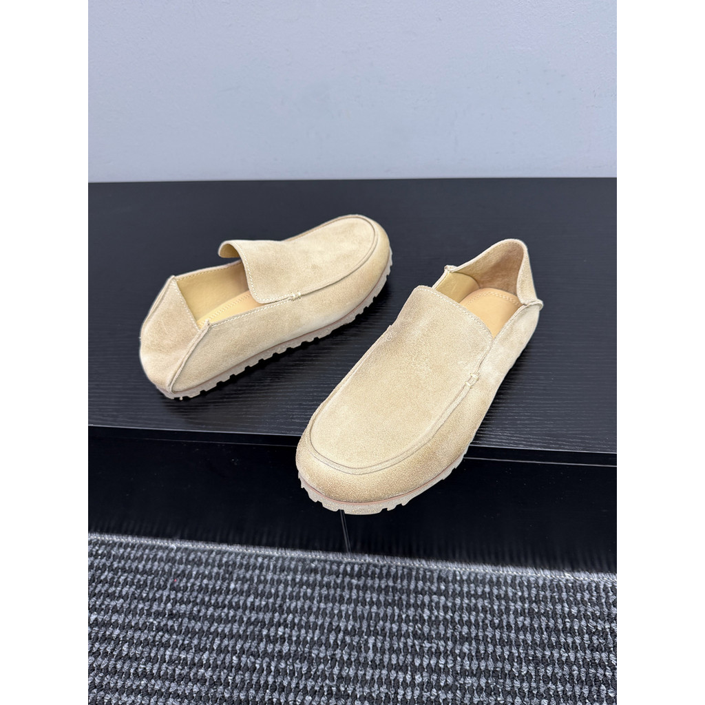 [Baba Xiansen] Camurça Couro Ervilhas Sapatos Masculinos Sapatos Casuais Slip-On Respirável Flat Preguiçoso Mocassins Ve