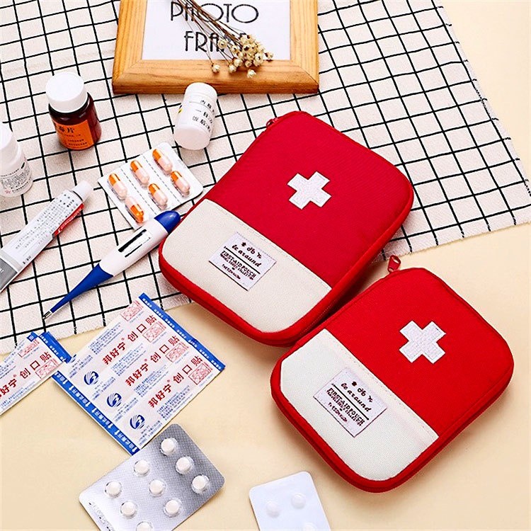 1 ou 2 Pcs Necessaire Média de Primeiros Socorros Premium Organizador Médico Compacto para Viagens e Emergências
