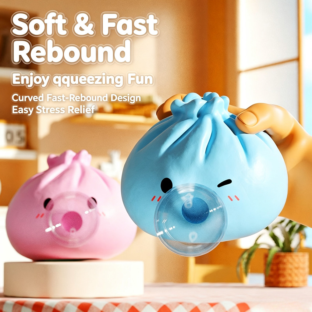 Recuperação Lenta Bolha Bun Brinquedo Fidget Colorido Glitter Squeeze Macio Rebote Engraçado Descomprimir Mole — imagem 2 de 2