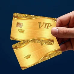 Adesivos criativos para cartões VIP dourados, adesivos para cartões bancários, cartões de transporte e cartões de acesso
