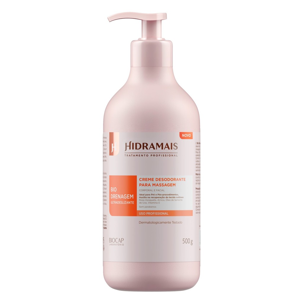 Creme Bio Drenagem Ultra Hidramais 500g Rosa Mosqueta e Arnica
