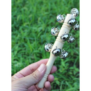 Instrumento de percussão sino com manivela manual, música Orff para crianças, auxiliares de educação precoce, sino de co