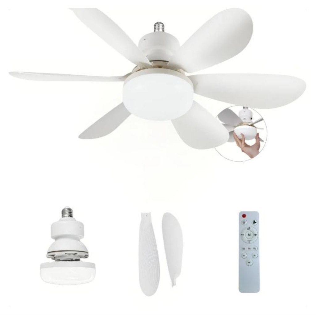 80W Ventilador De Teto 6 PAS Wind Light Silent Ponente Controle Remoto Lâmpada Led Silenciosa SUPER QUALIDADE