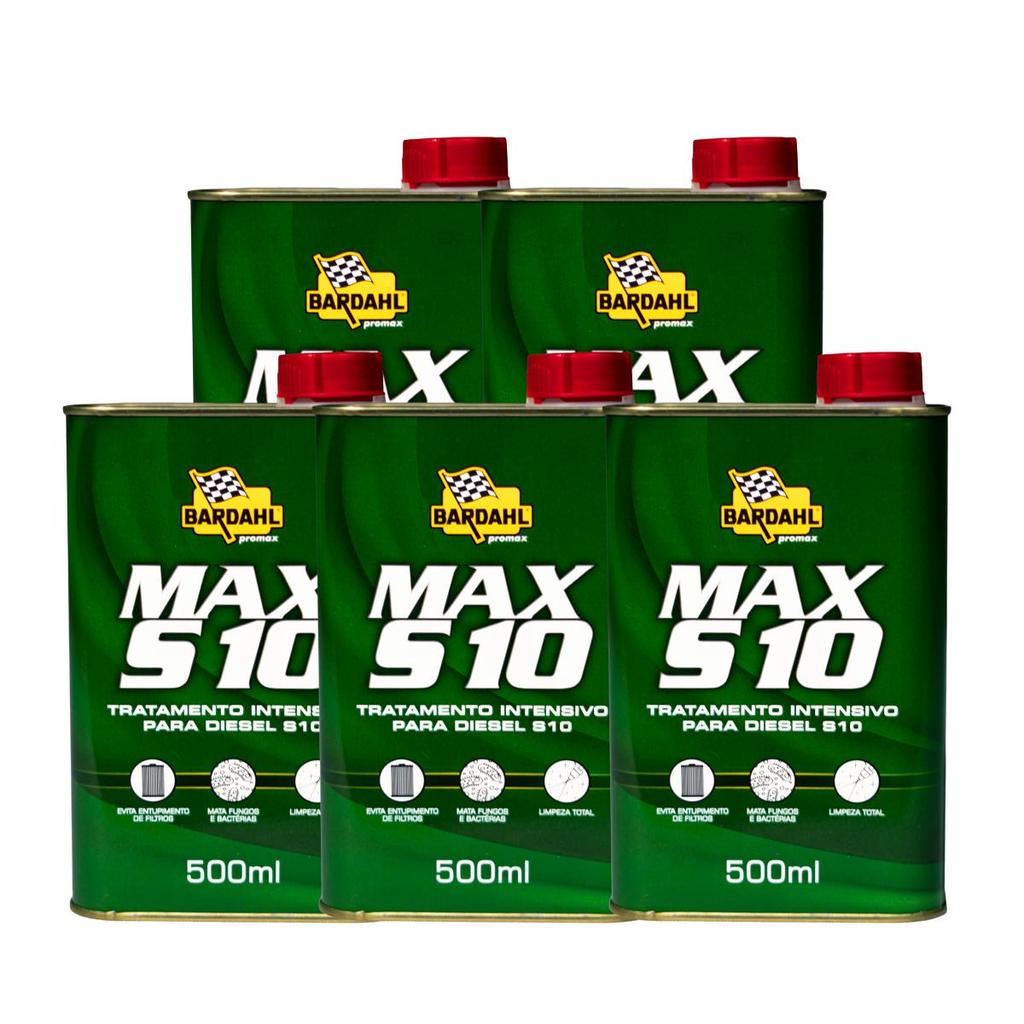 Aditivo Combustível Diesel Max S10 Bardahl 500ml Kit 5 Un.