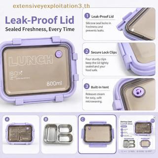 Casa EE 800ml Recipiente De Comida Bento À Prova De Vazamentos Lancheira De Aço Inoxidável Para Crianças Adulto Escritór