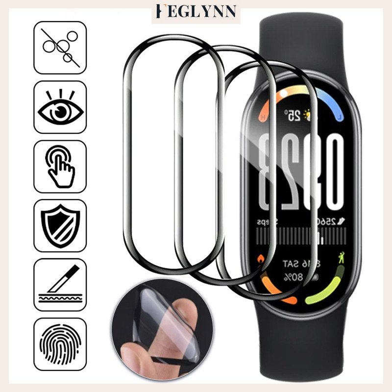 Hydrogel TPU Soft / Película 3D Com Vidro Para Relógio Smartwatch Mi Band 11 10 9 8 /Xiaomi Miband 7 6 5 4 Acessórios