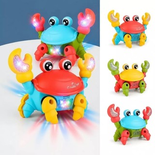Brinquedo infantil Caranguejo Fujão Musical Som Luz Movimento