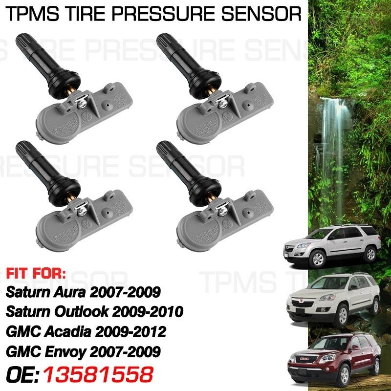 4x Sensor De Pressão Dos Pneus Do Carro Para Saturno Aura 2007-2009 Outlook 2009-2010 GMC Acadia 2009-2012 Envoy 1358155