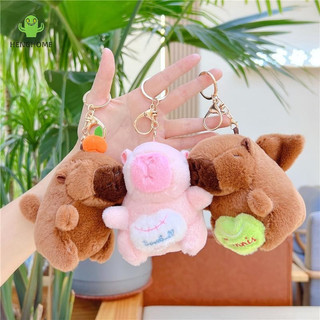 HENGHOME Chaveiro de pelúcia com desenho de capivara, um acessório adorável e divertido para pendurar na bolsa, como dec