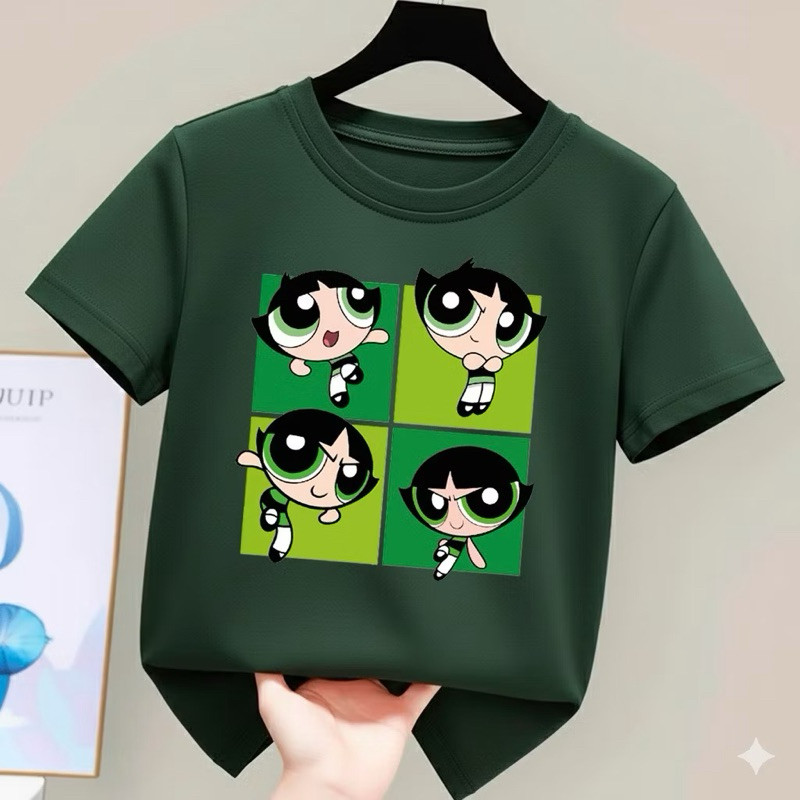Camiseta Infantil Lindinha/Florzinha/Docinho De Algodão As Meninas Super Poderosas Estampadas Moda