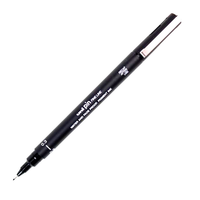 Caneta Nankin Uni Pin fine line 0.3 Preto Mitsubishi