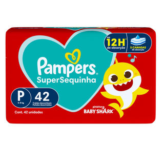 Fralda Descartável Pampers Supersequinha Mega P 42 Unidades