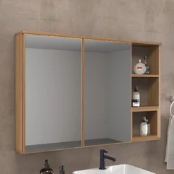 Espelheira para Banheiro 100cm x 67cm Máximus Noce/Noce Noce