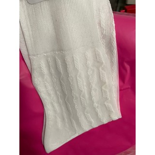 Meias de Nylon à moda antiga com boca solta masculina branca tamanho 26