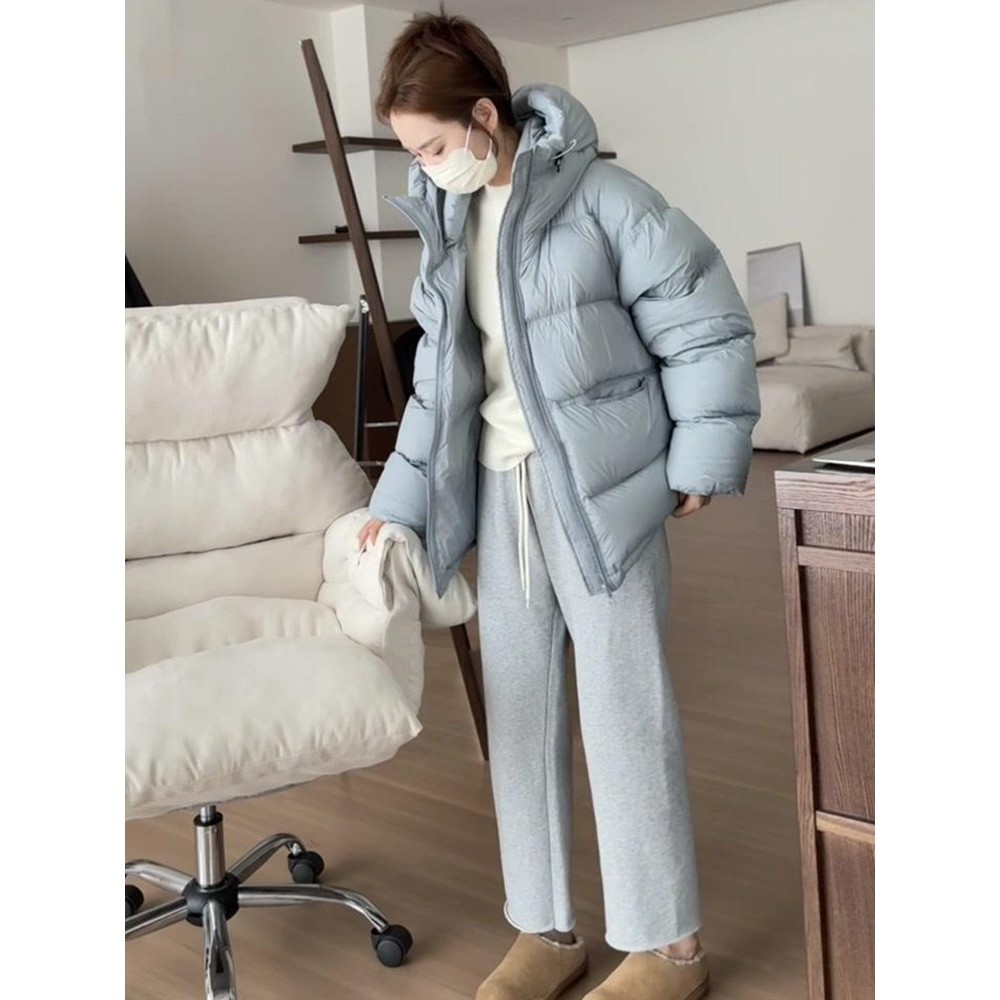 Com capuz Puff pato branco para baixo jaqueta feminina inverno novo estilo 2026 versão coreana Popular venda quente luz 
