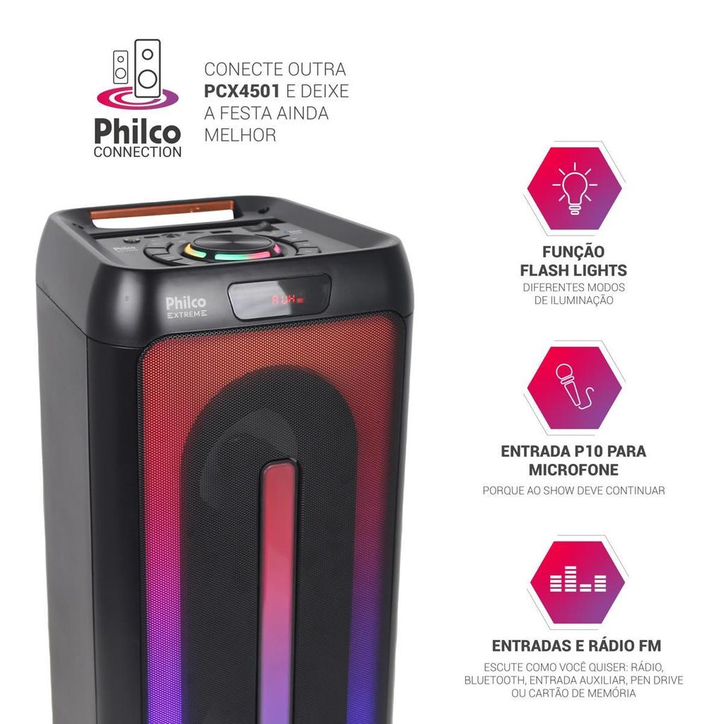 Caixa de Som Philco Extreme Flash Lights 350W PCX4501 · foto 2
