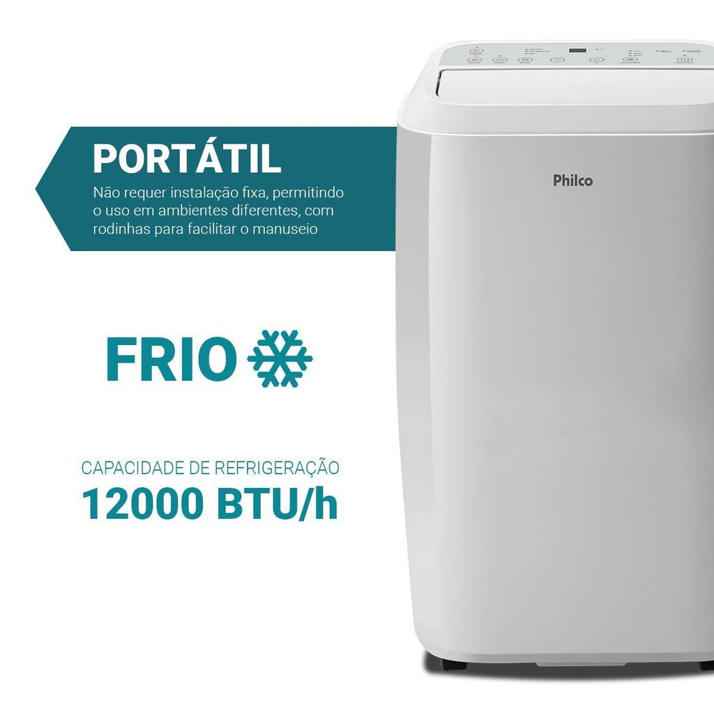 Ar-Condicionado Philco Portátil 12000BTUs Frio PAC12000F5 — imagem 2 de 2