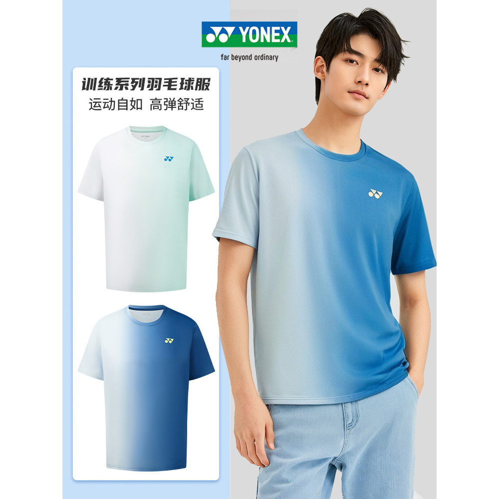 Genuíno yonex yonex Badminton camisa de manga curta esportes camiseta yy masculino feminino competição camisa de secagem