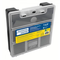 Organizador plástico com 6 compartimentos com tampa 43804001 - Tramontina