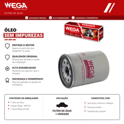 Filtro de Oleo Fiat Motores Fire Mobi Uno Palio Punto Siena Fiat 500 Grand Siena Idea Strada Fiorino – WEGA WO120