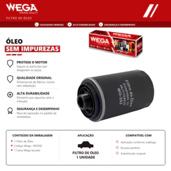 Filtro de Oleo VW TIGUAN EOS PASSAT FUSCA TSI JETTA – WEGA WO592