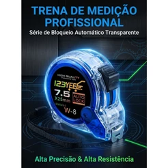 Trena De Aço Com Trava E Alça 7.5m * 25mm / 5m * 25mm Durável - W