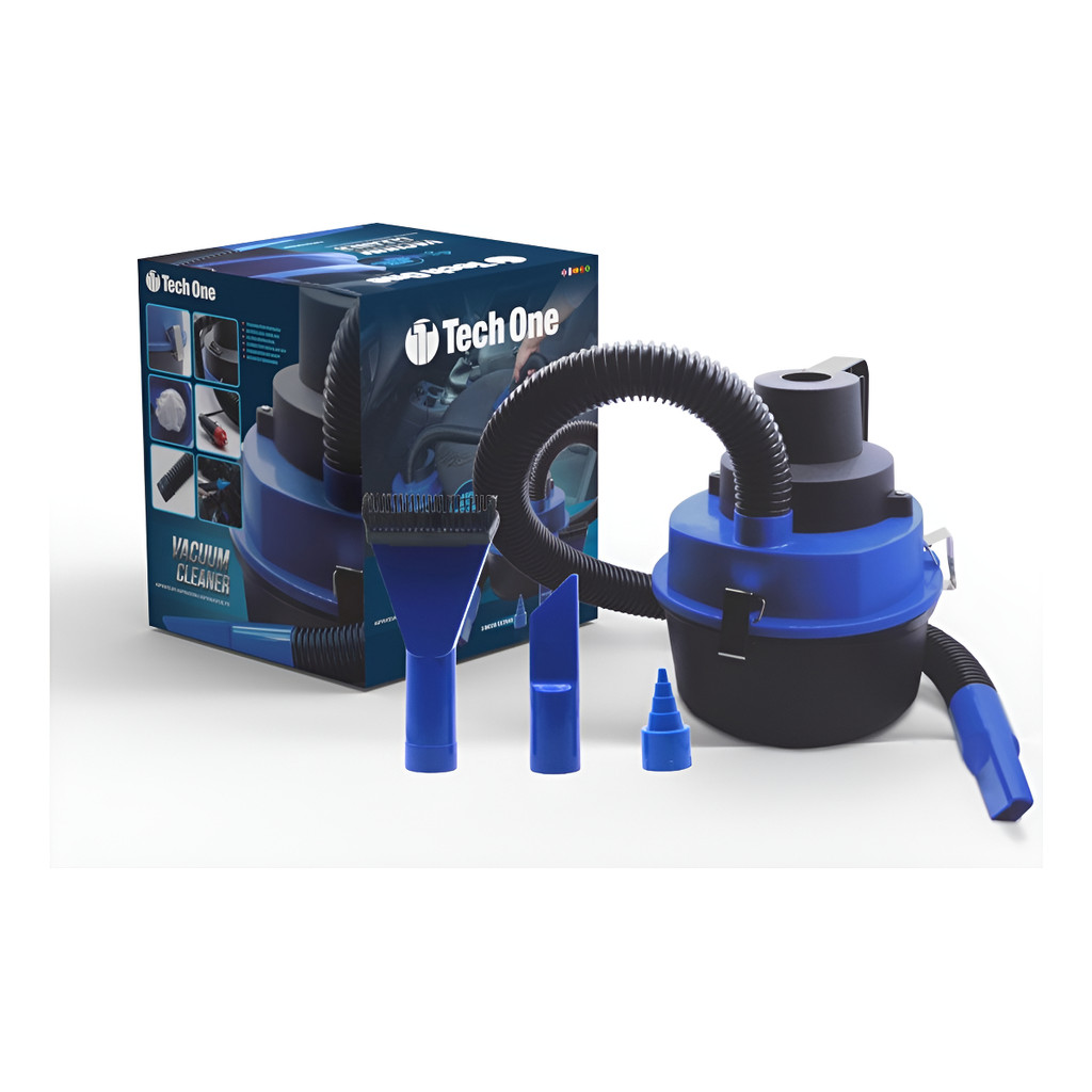 Aspirador Automotivo 12V Tech One - Pó e Líquido, 90W de Potência