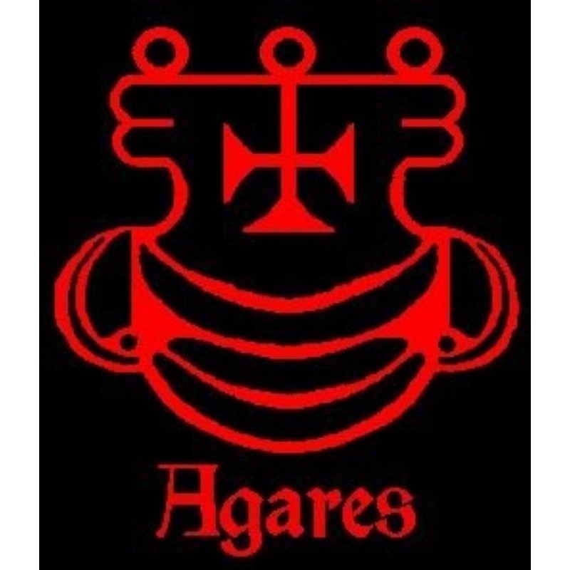Quadro Agares Demon Goetia Placa Decorativa MDF tamanho A4 28x20 Envio Imediato