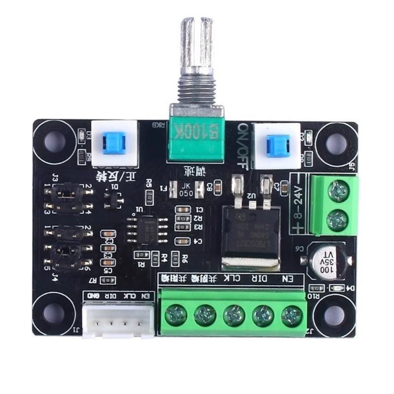 Módulo De Driver De Motor De Passo Ajustável Estone DC24V 12V Controlador De Velocidade Para Frente Rotação Reversa PWM