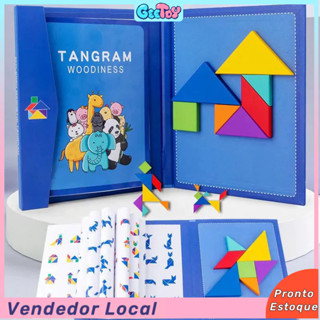 Quebra-Cabeça 3D de Formas Geométricas - Tangram e Treinador de Aperto Manual - Brinquedo Educativo - Presente de Natal em Oferta na Shopee