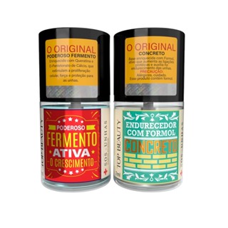 KIT 2 BASES 1 BASE CONCRETO + 1BASE FERMETO ATIVA P/ UNHAS em Oferta na Shopee
