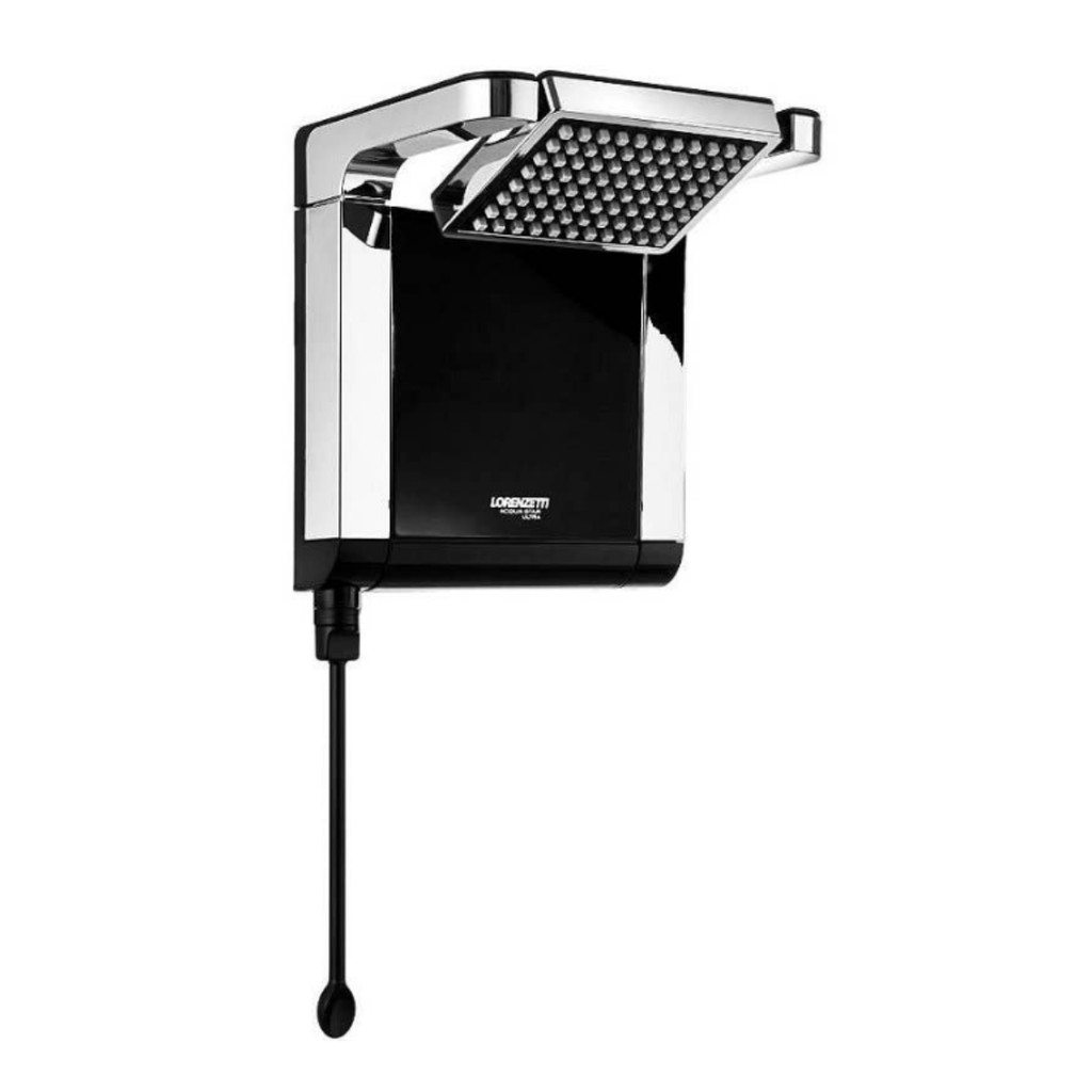 Chuveiro Ducha Acqua Star Preto Cromado 220 7800w Lorenzetti