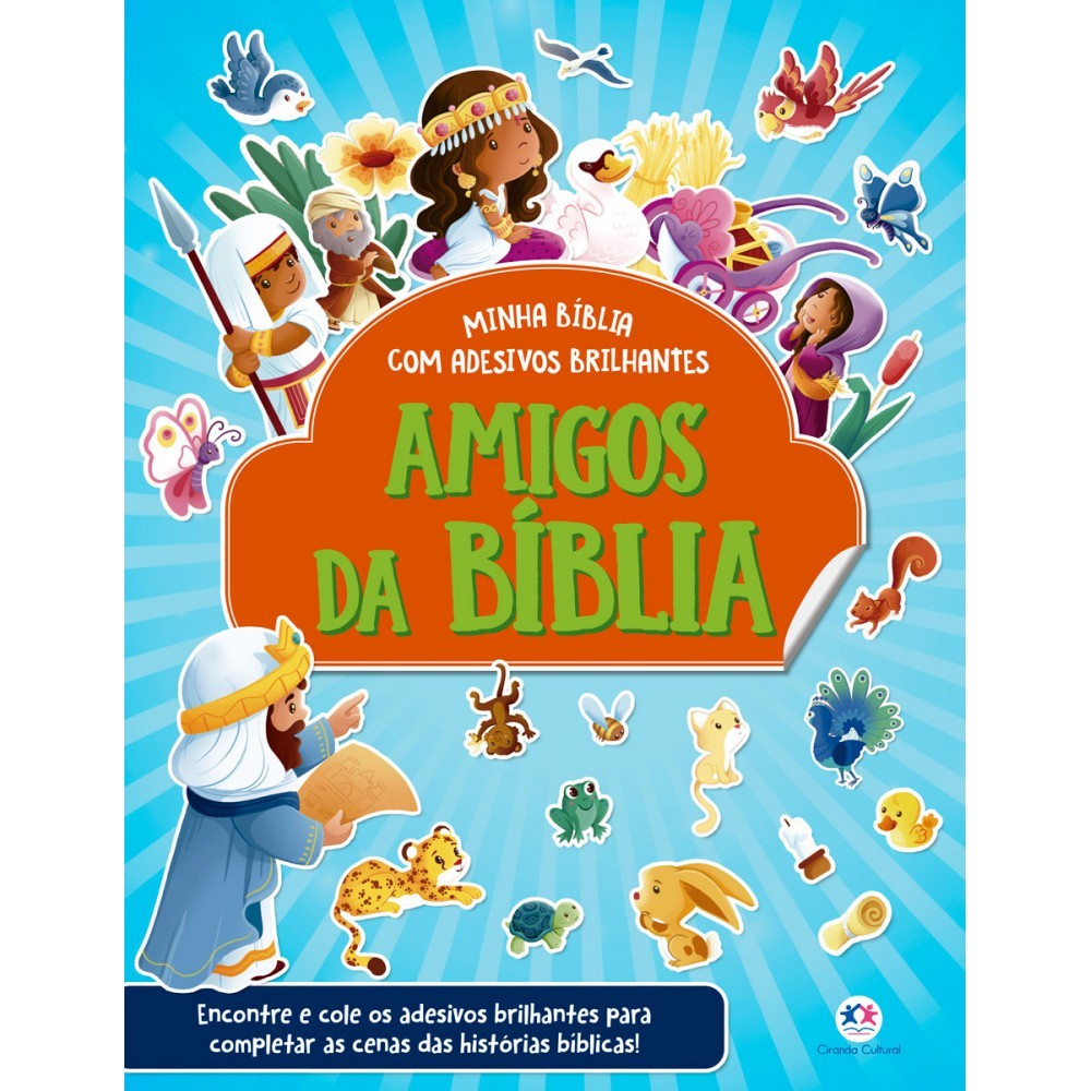 Livro Amigos da Bíblia - Com adesivos brilhantes