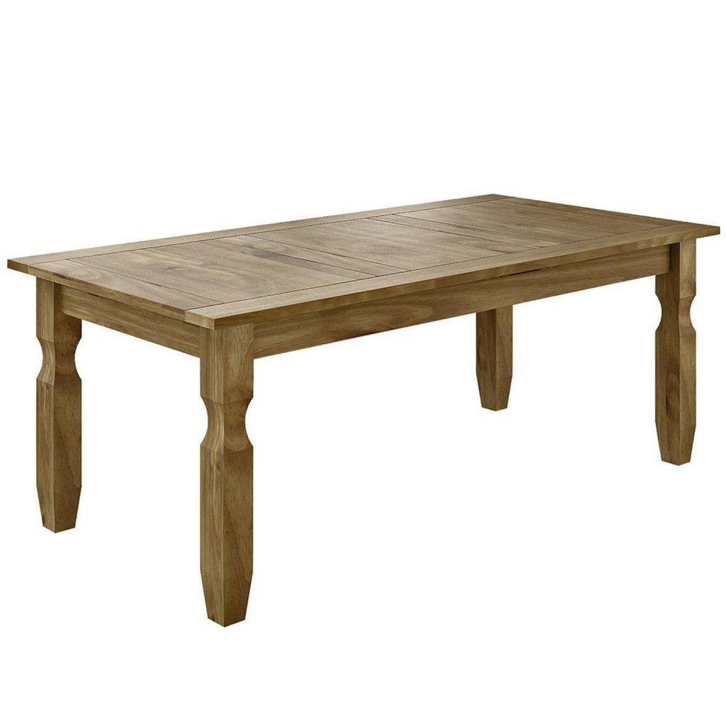 Mesa Corona 182x91cm Tampo Madeira Cera Mel