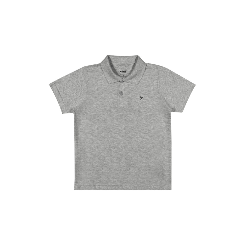 Camisa Polo Infantil Menino Básica Elian Cinza