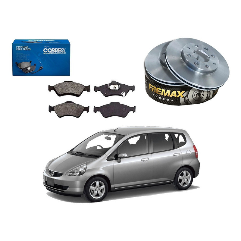 Kit Disco Pastilha Freio Dianteiro Fit 1.4 2003 A 2008 em Oferta na Shopee