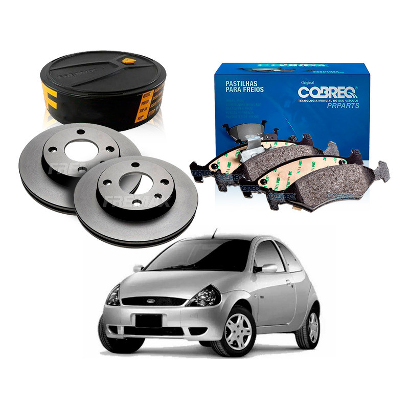 Disco Pastilha Dianteiro Ford Ka 1.6 8v 2001 A 2007