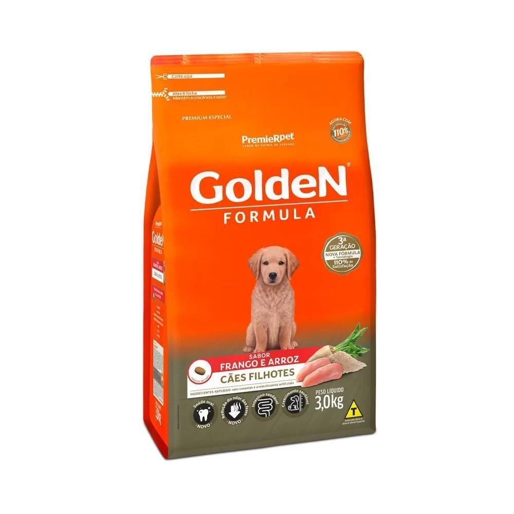 Fórmula Cães Filhotes Frango Premier Pet 3Kg Golden